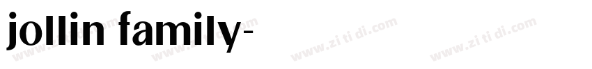 jollin family字体转换 jollin family字体转换